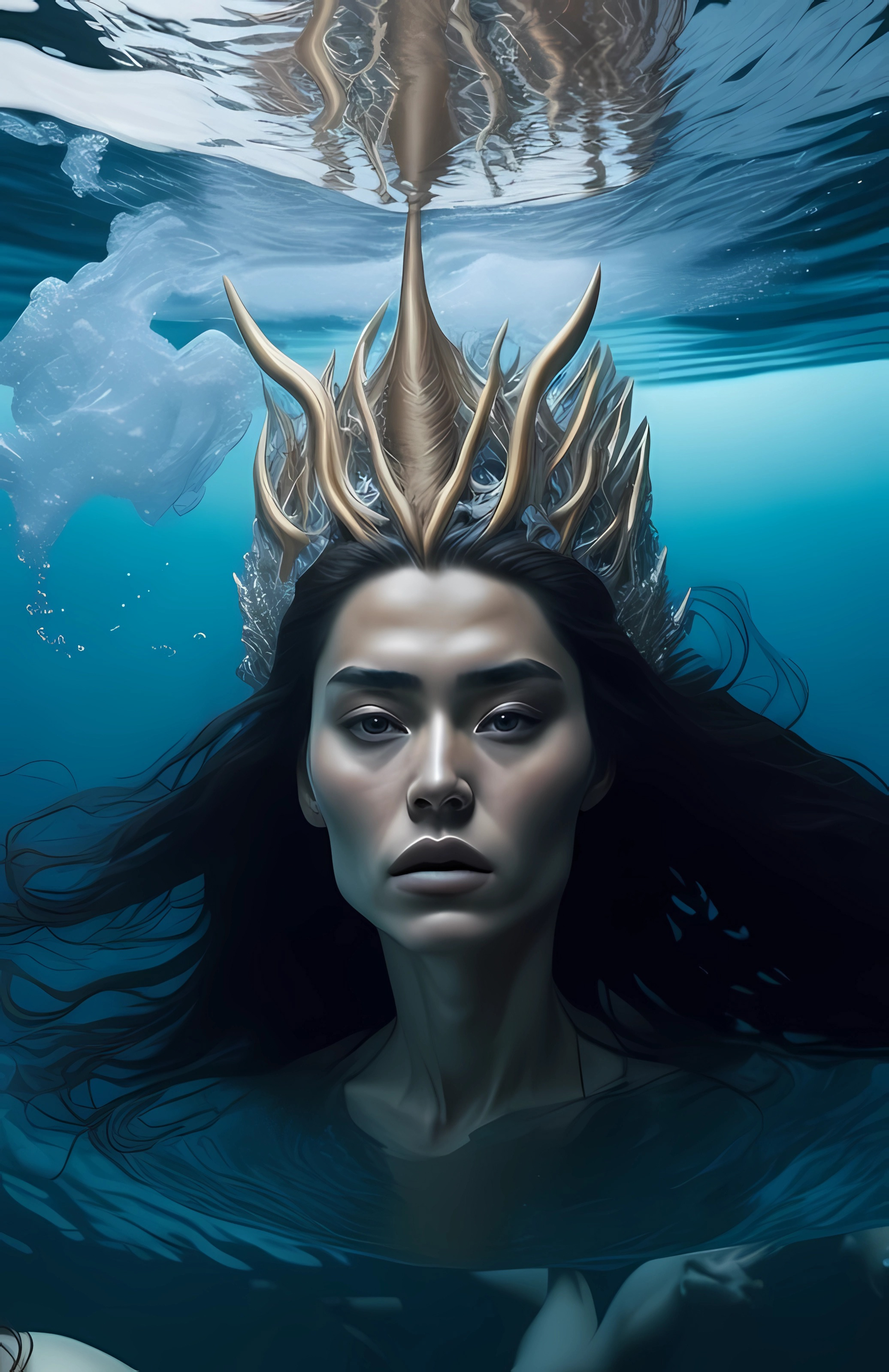Mythological Sea Goddess rendition image