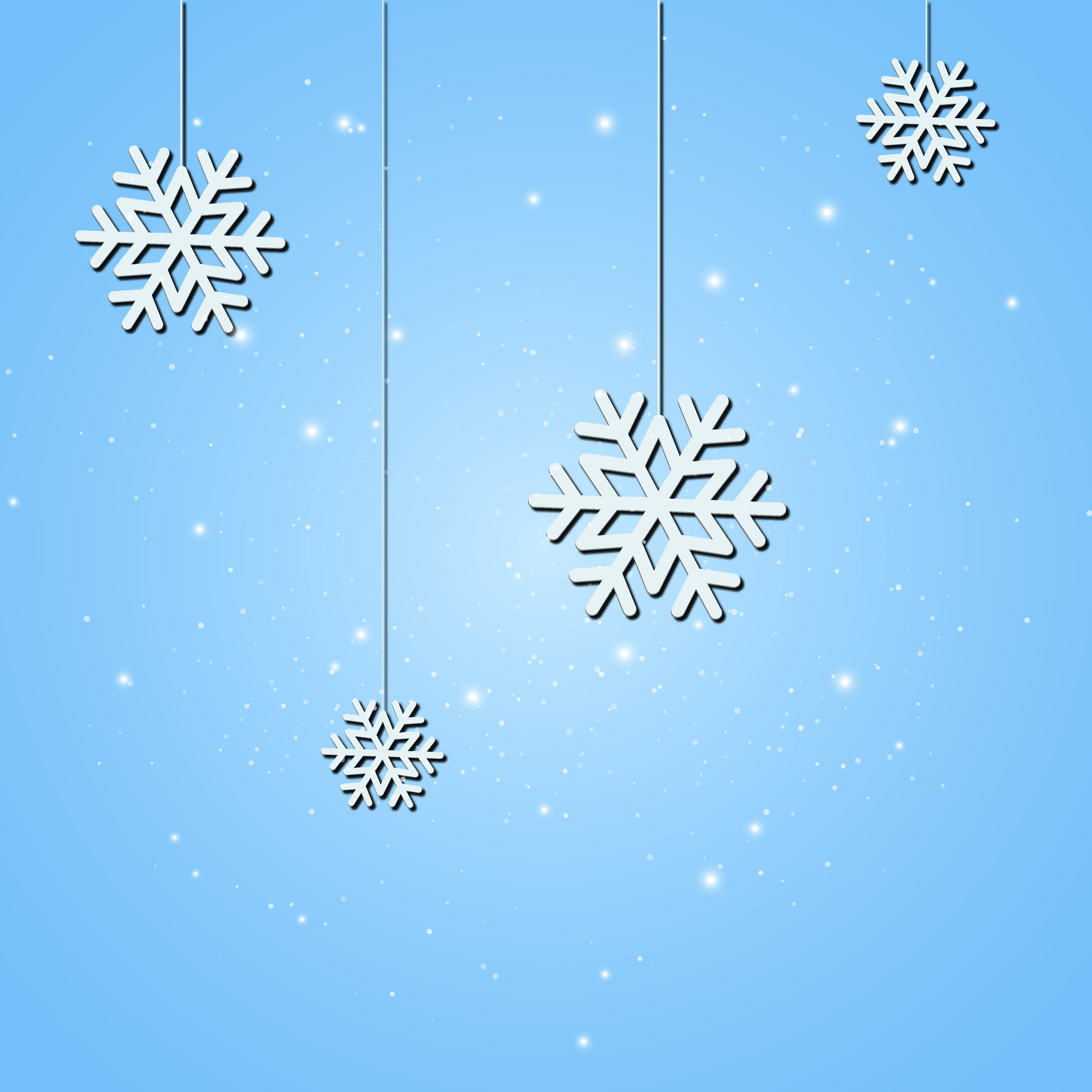 Free vector snow flake with light effects in background rendition image