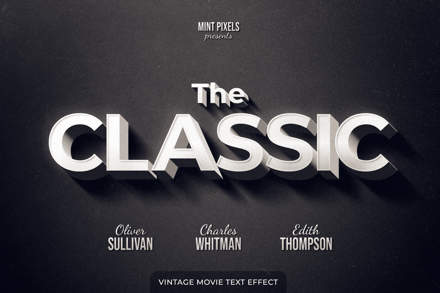 Classic Movie Text Effect rendition image