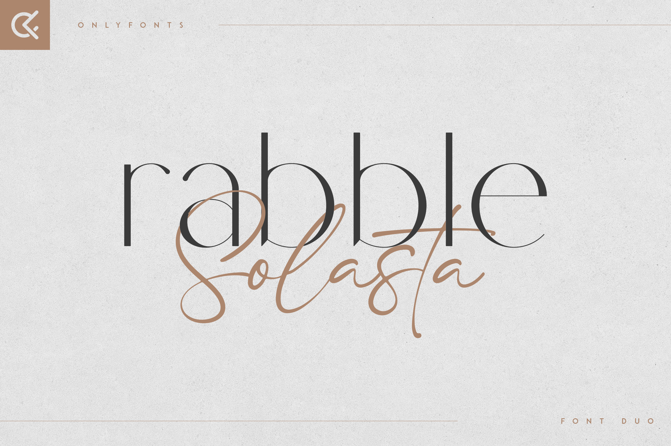 Rabble and Solasta - modern font duo rendition image