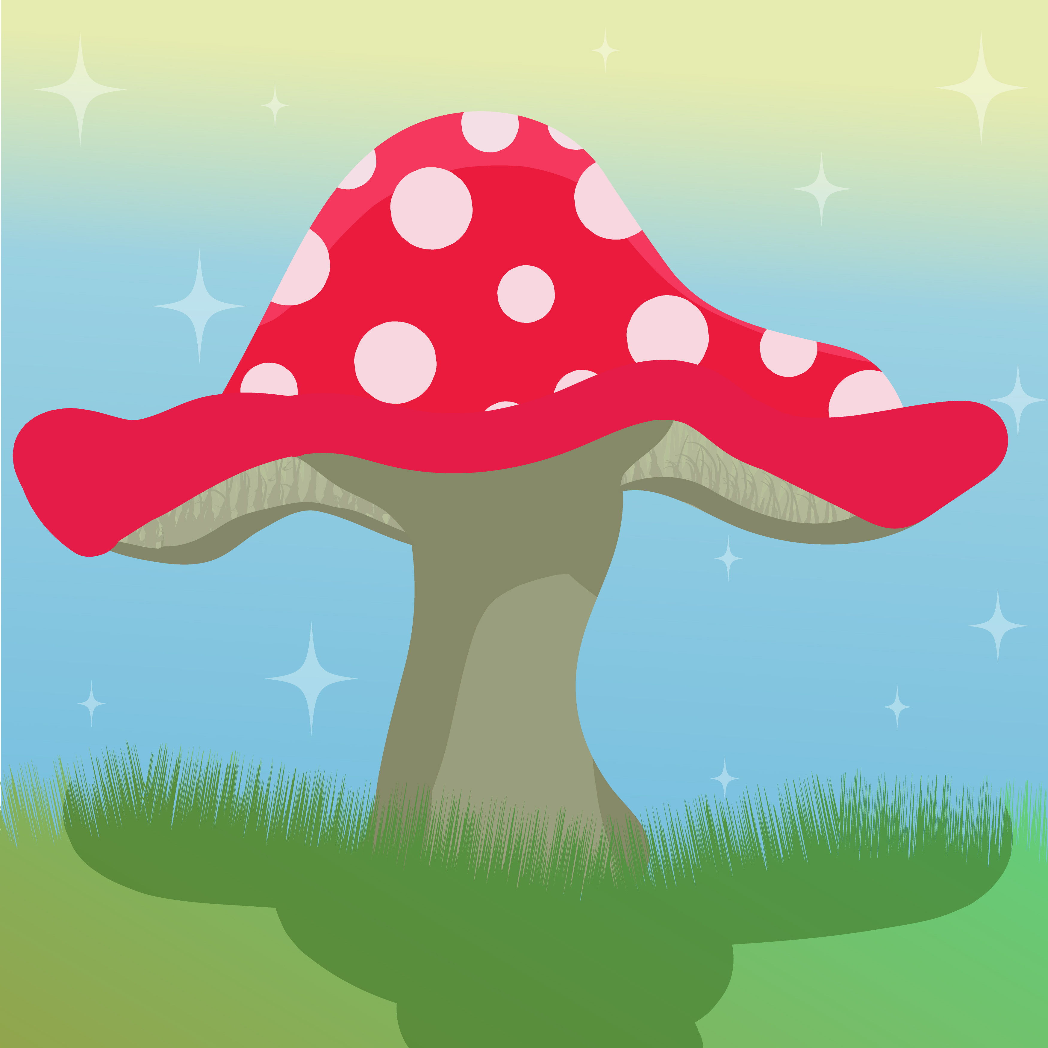 Mushroom of a magic land rendition image
