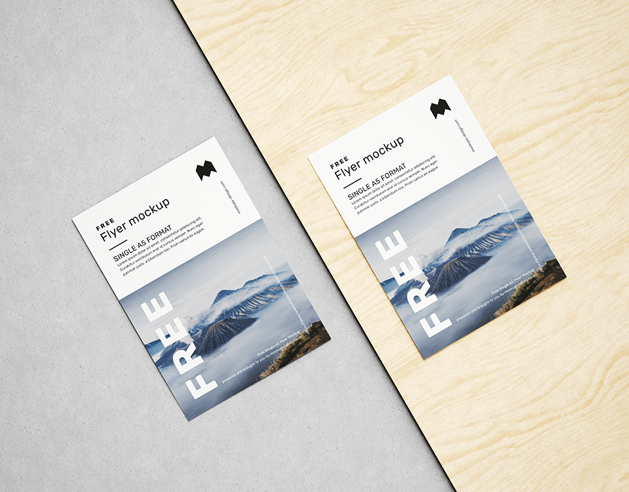 Free A4 Size Stack Of Flyers Mockup Psd Good Mockups