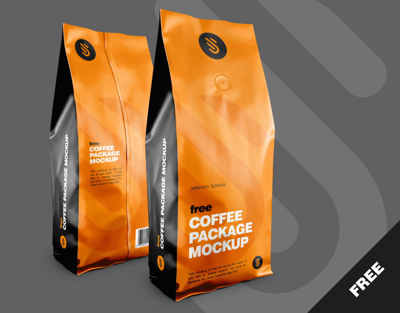 Coffee Package Mockup - Jeferson Spaniol rendition image