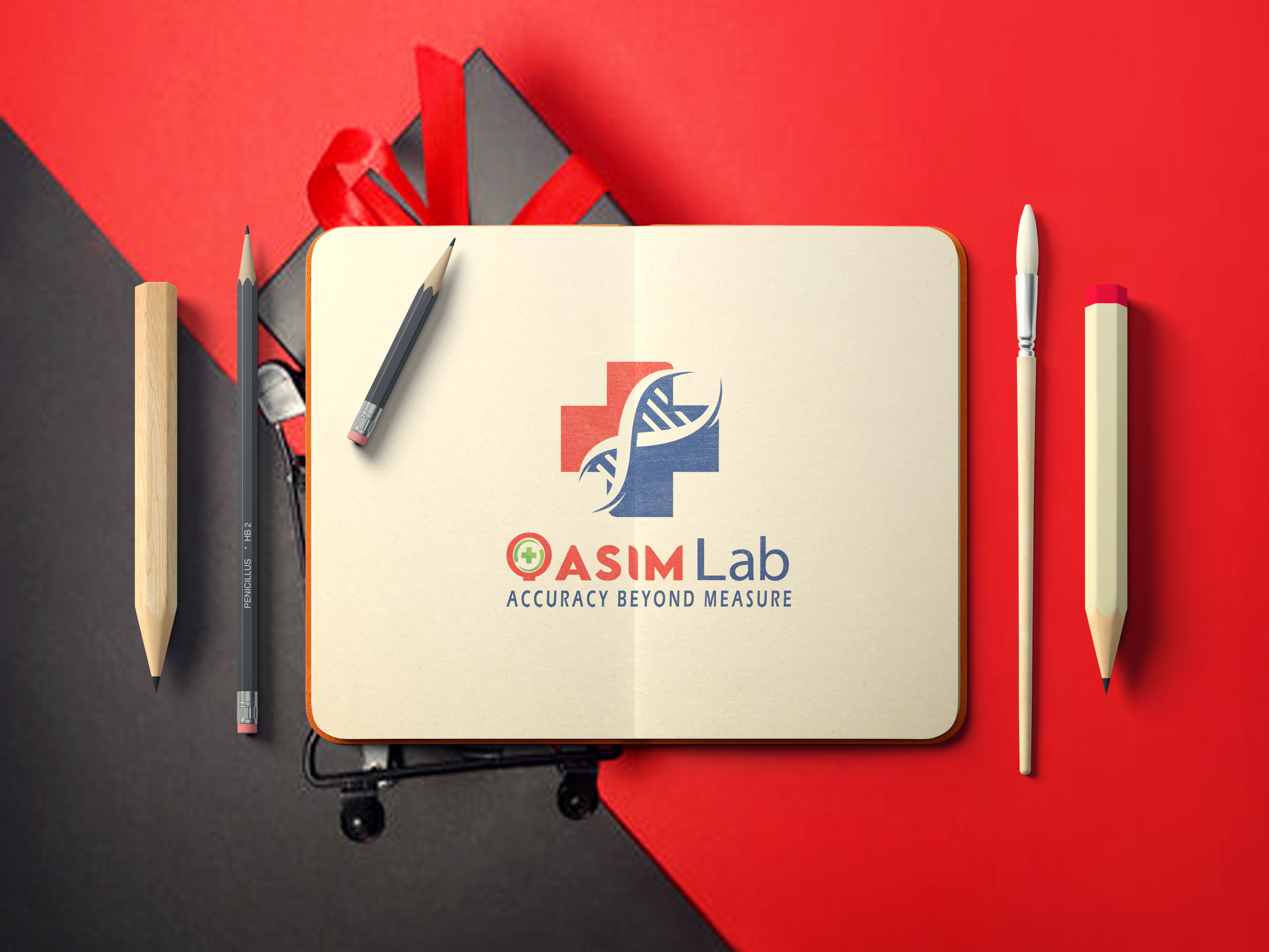 Qasim Lab Logo Design rendition image