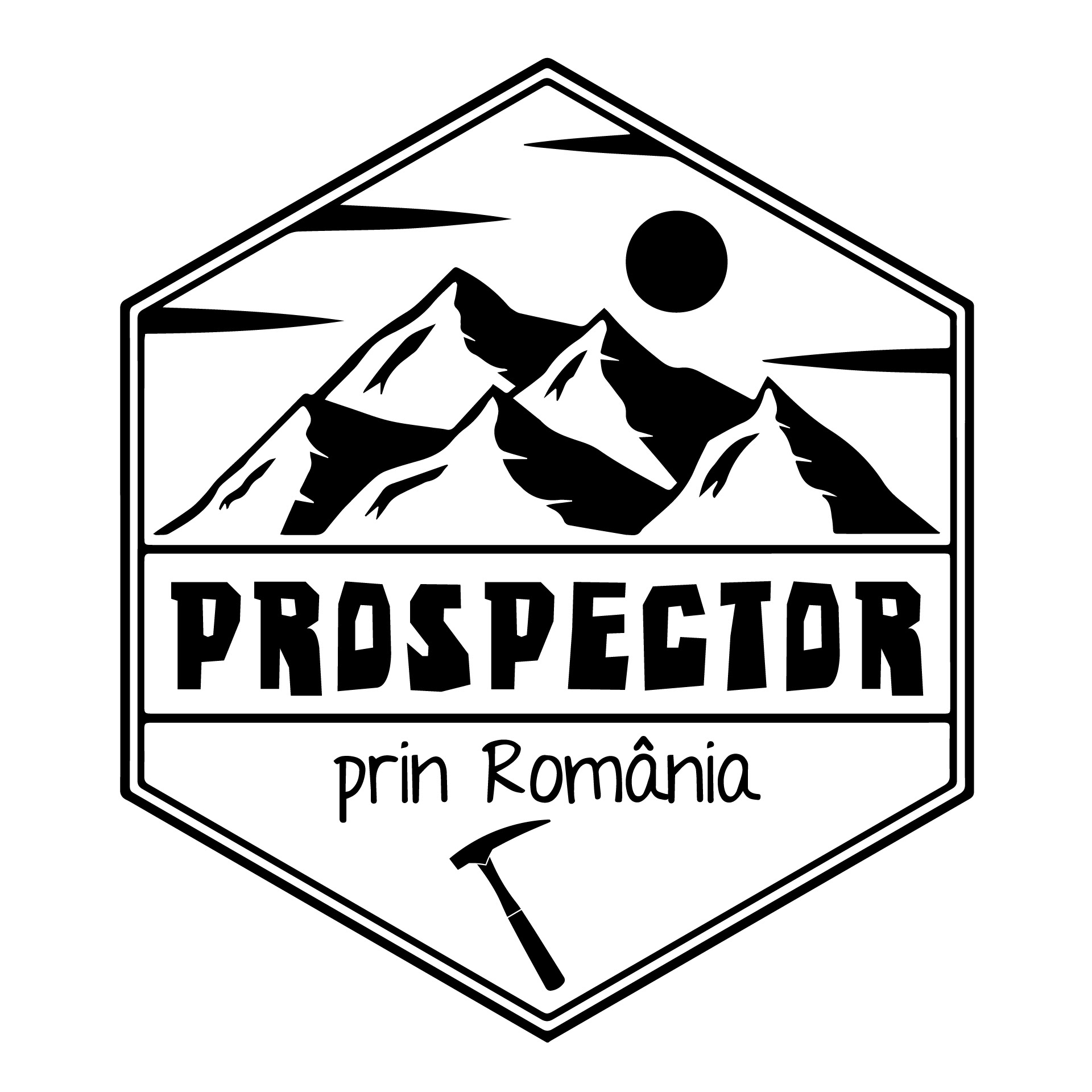 Prospector prin Romania logo design rendition image