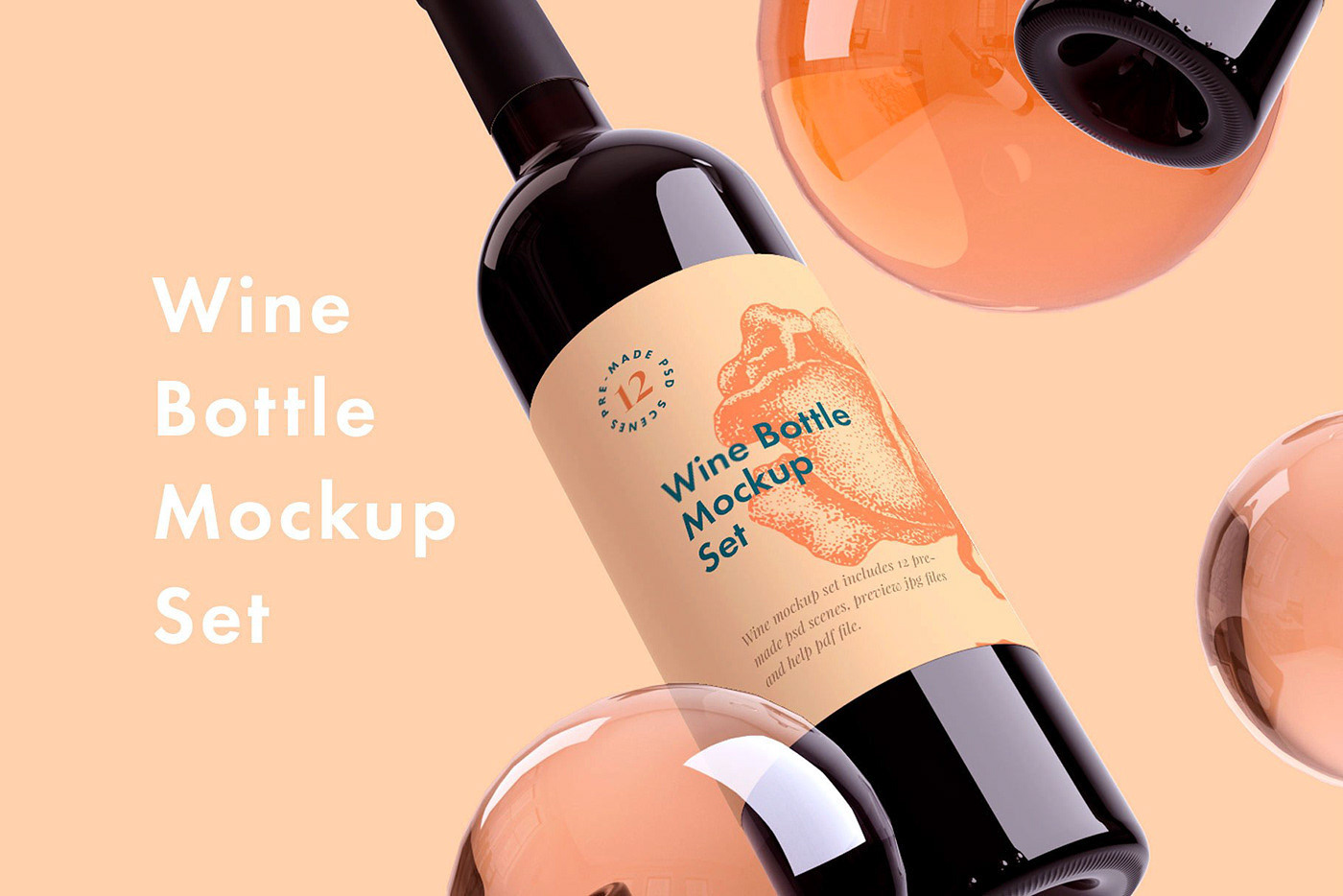 Download Wine Bottle Mock Up Projects Photos Videos Logos Illustrations And Branding On Behance Yellowimages Mockups