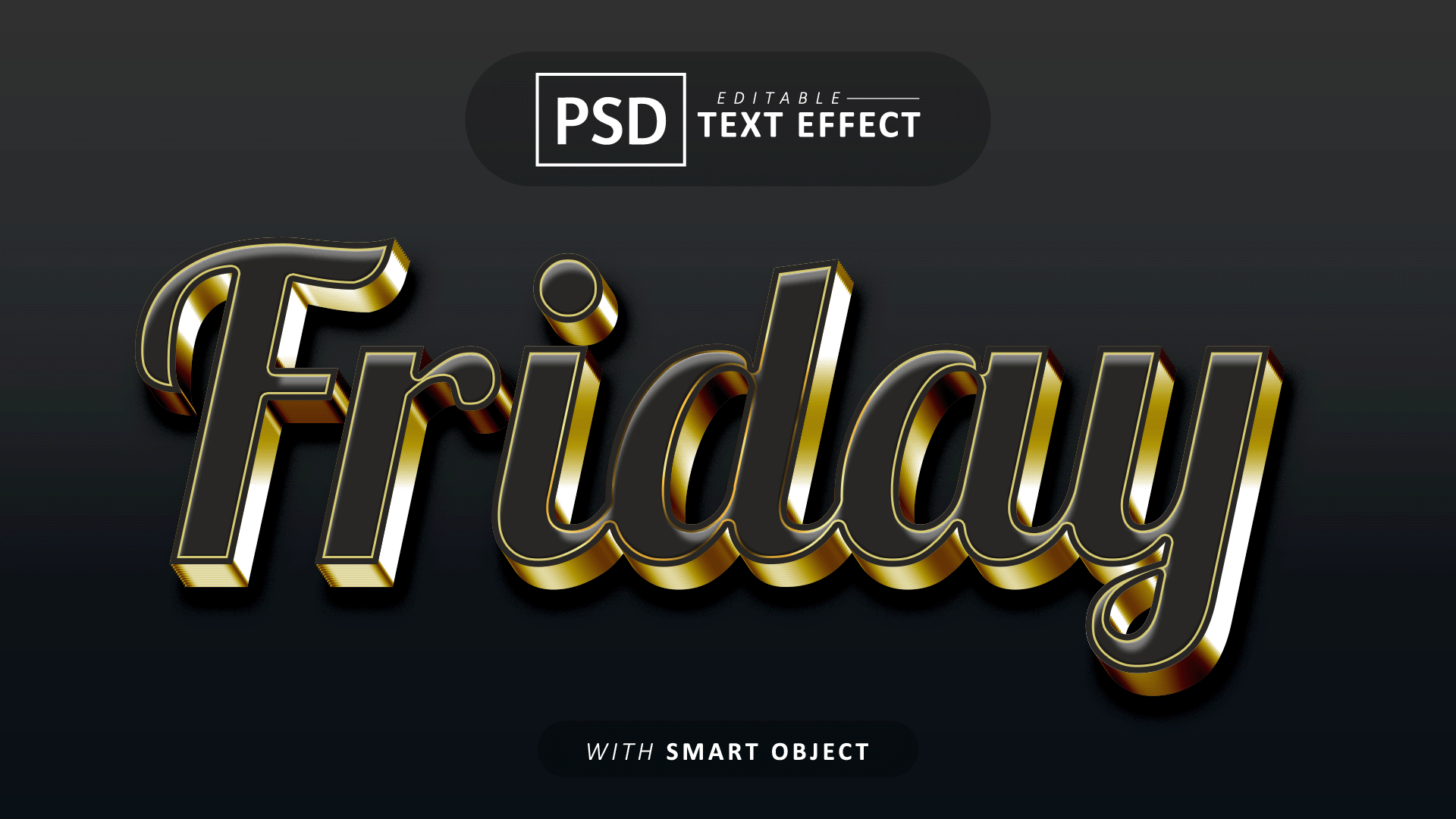 Friday text effect rendition image