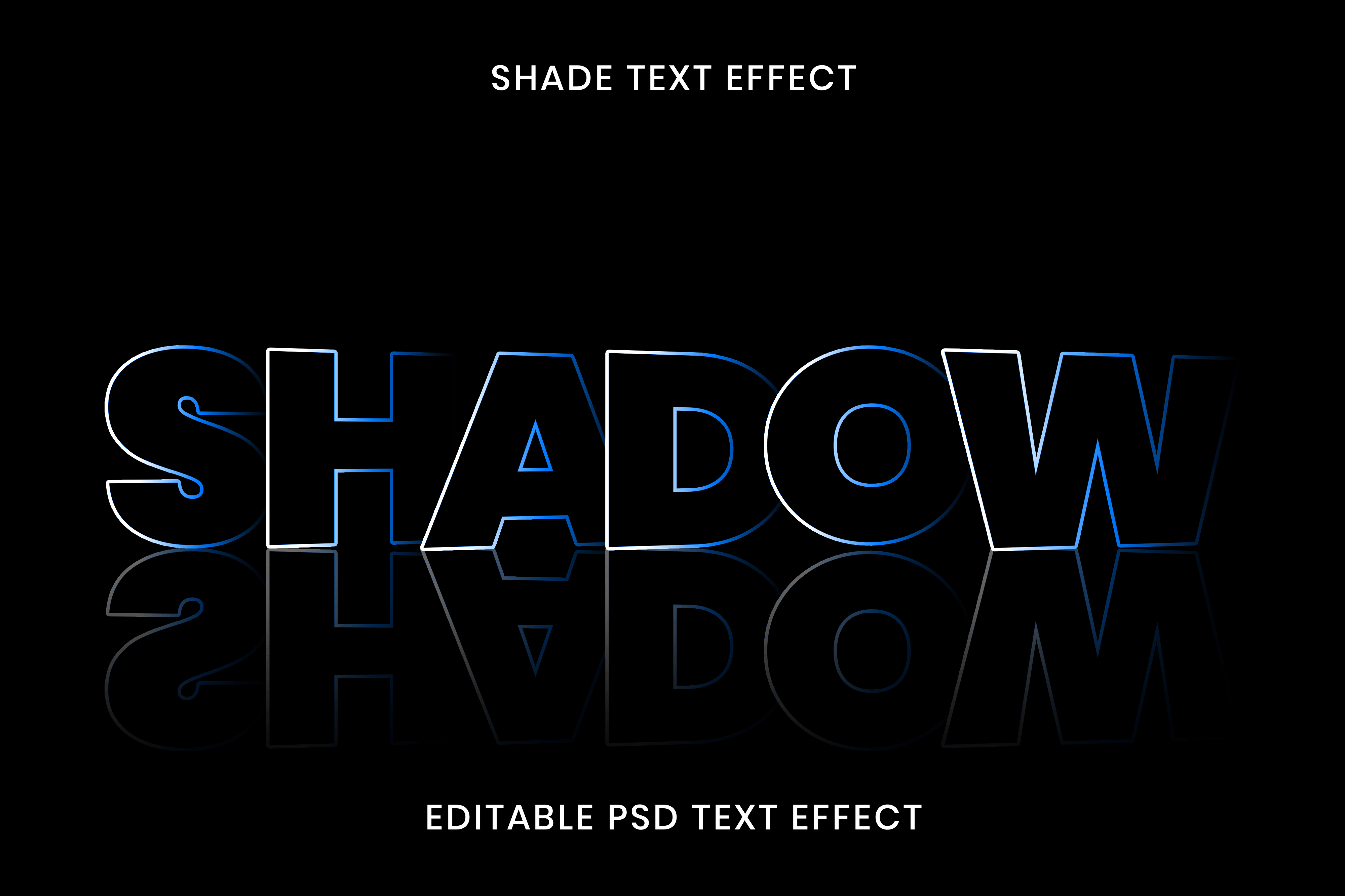 shadowtext effect free psd rendition image