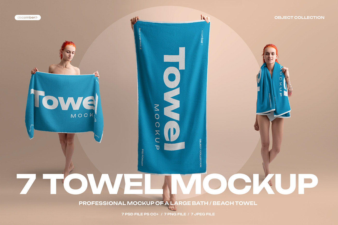 Free Towel Mockup PSD rendition image