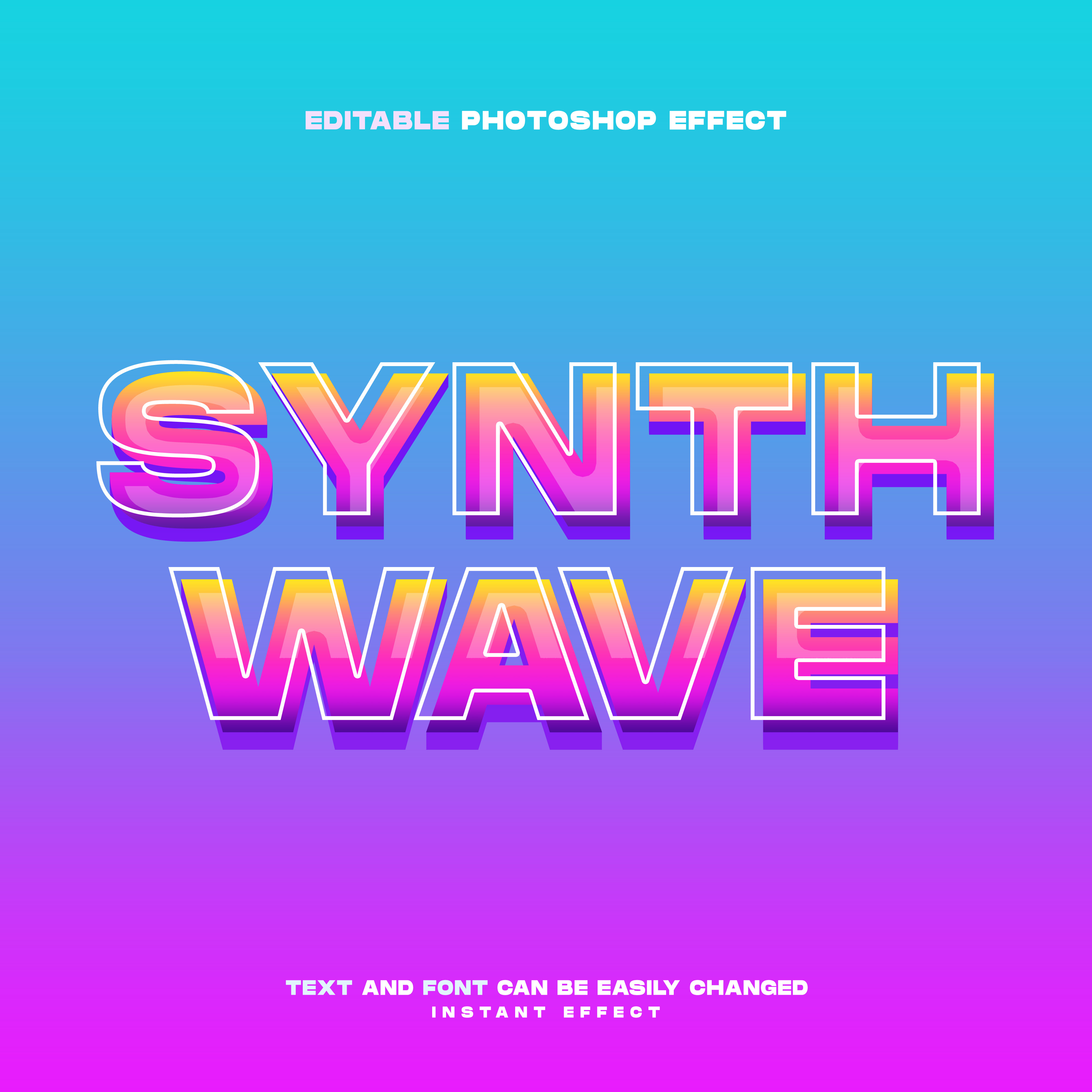 Synthwave text effect by Cursedesign rendition image