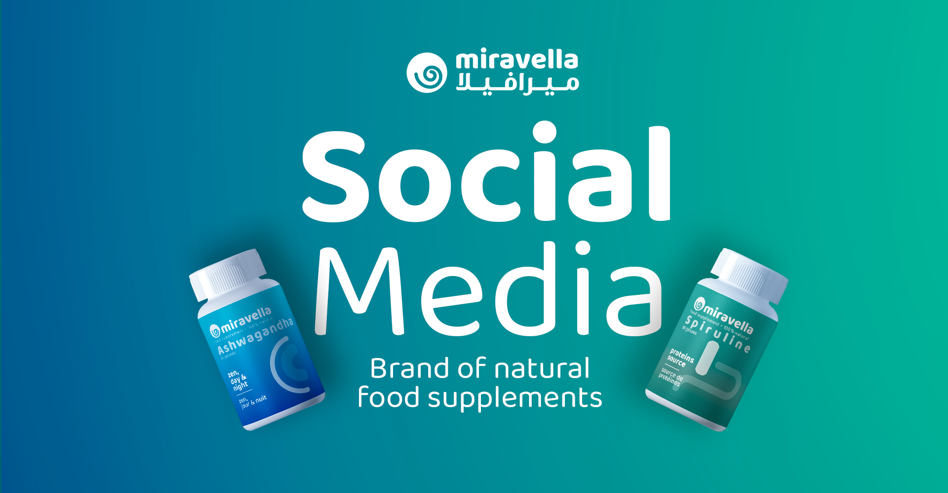 Cover Social media Brand of natural food supplements rendition image
