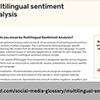 Multilingual sentiment analysis's profile